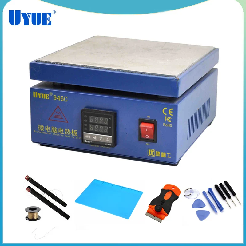 

UYUE 946C 400W LCD Digital Display Preheating Station Heating Platform Adjustable for Phone Screen Replace Preheat Station
