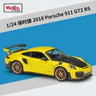 Спортивный автомобиль Maisto 1:24 2018 Porsche 911 GT2 RS модель автомобиля из сплава Коллекционная Подарочная игрушка B670