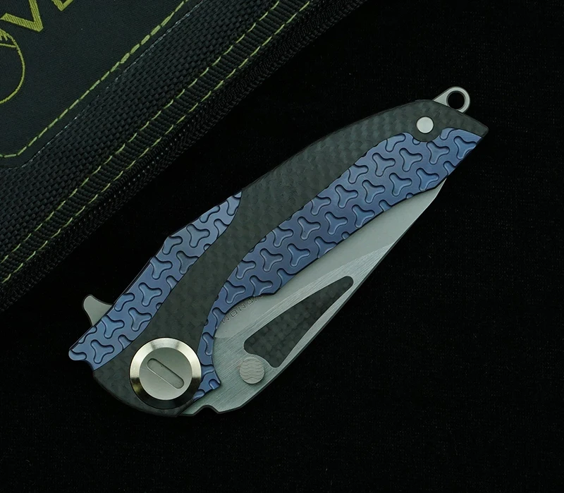 Складной нож VENOM Flipper M390 титановый Карманный резец для кемпинга охоты выживания