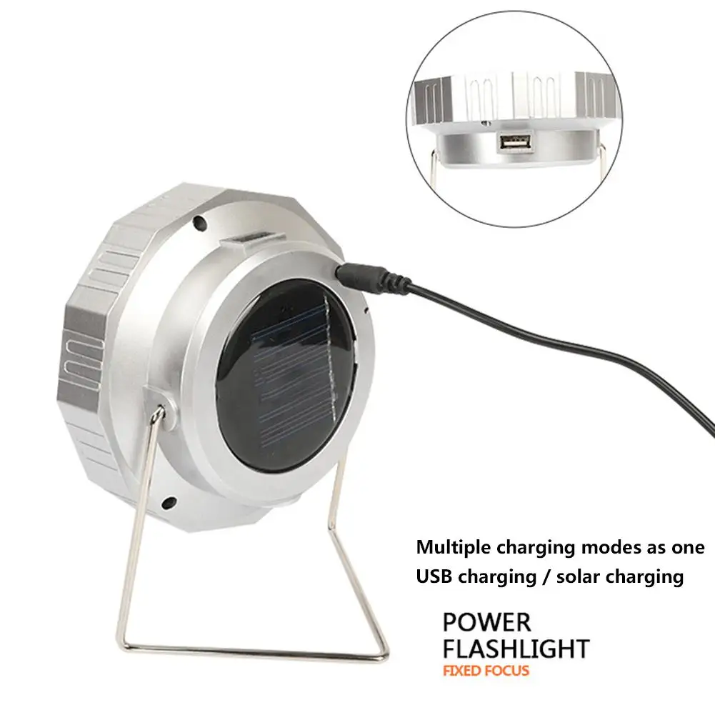 Portable Solar Camping Lamp Mobile Power USB Flashlight Adjustable Outdoor Work Light BBQ Lantern COB Floodlight | Освещение