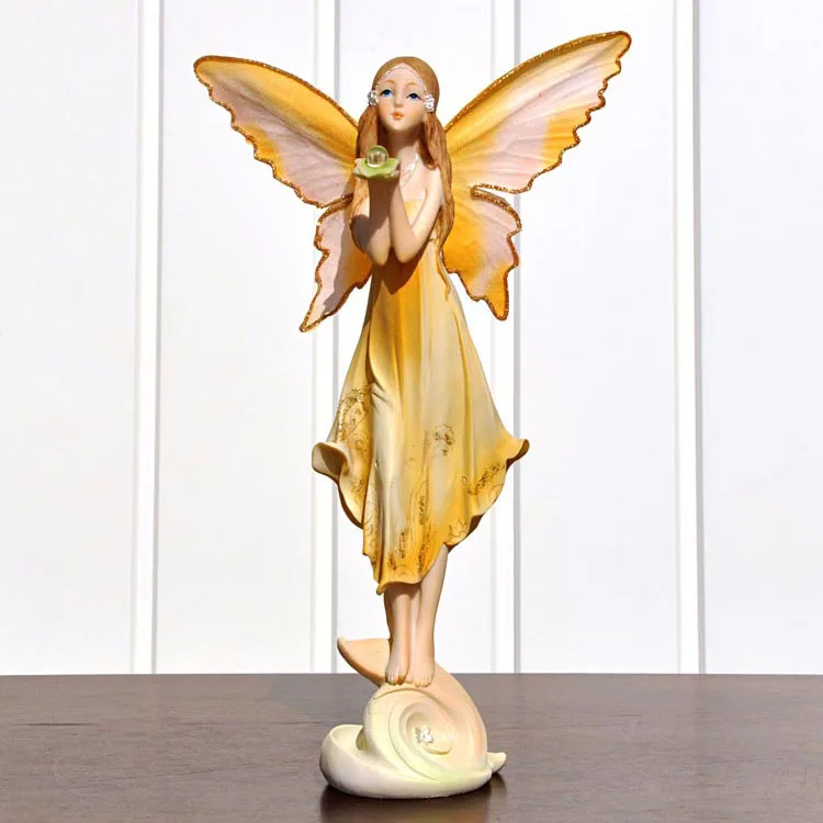 

Flower Fairy Angel Porch Partition Home Decoration Gift Figure Rresin Handicraft Ornaments Living Room Decor