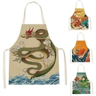 Комбинезоны Фартуки для парикмахеров National Tide Wind Myth Hotel Men Kitchen фартук для шеф-повара домашние женщины мужчины готовка прочный холст