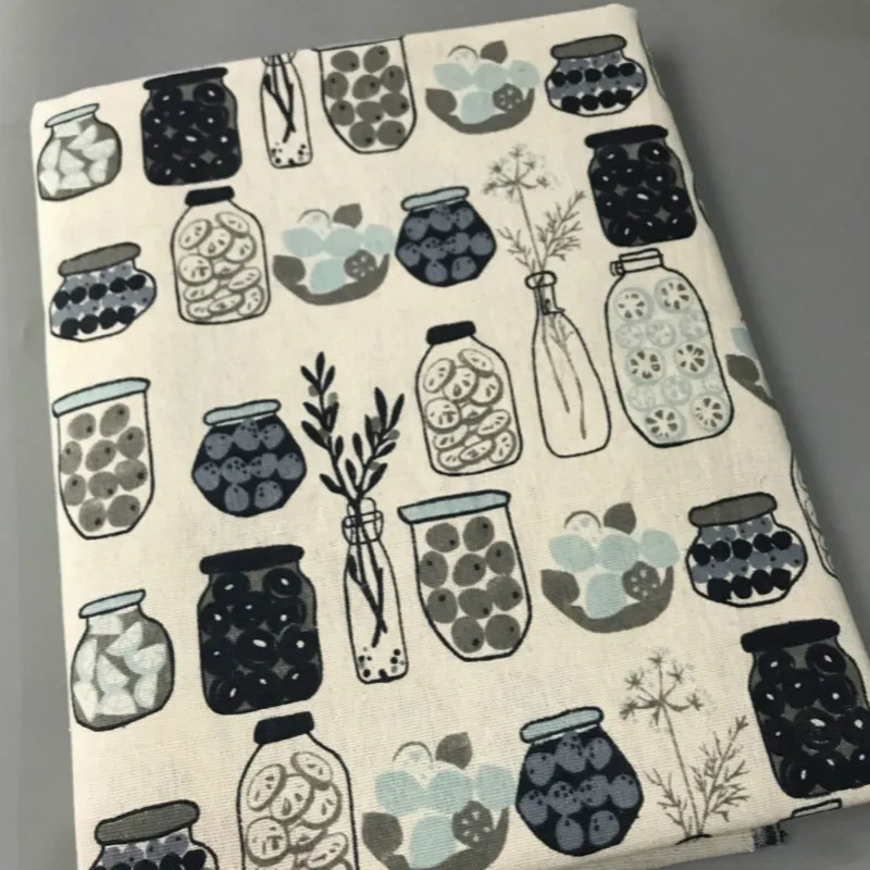 Измерительная льняная хлопчатобумажная ткань с принтом винтажная для рукоделия