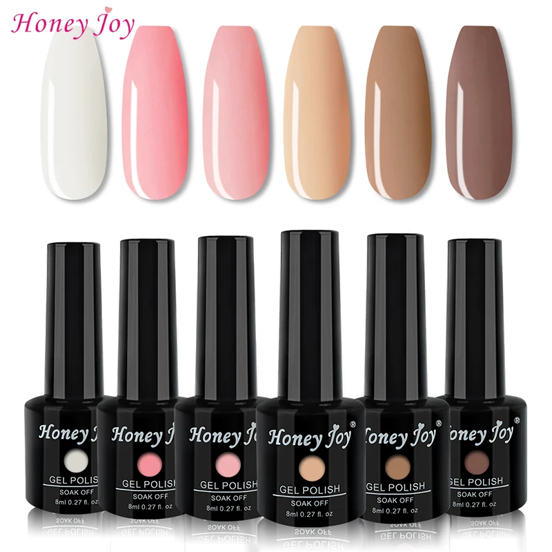 

8ml Daily Makeup Gel Colors Base Nude Varnish Gel Nail Polish Kit Set Soak Off UV LED Gel Nail Lacquer Nail Art Manicure Gel-E