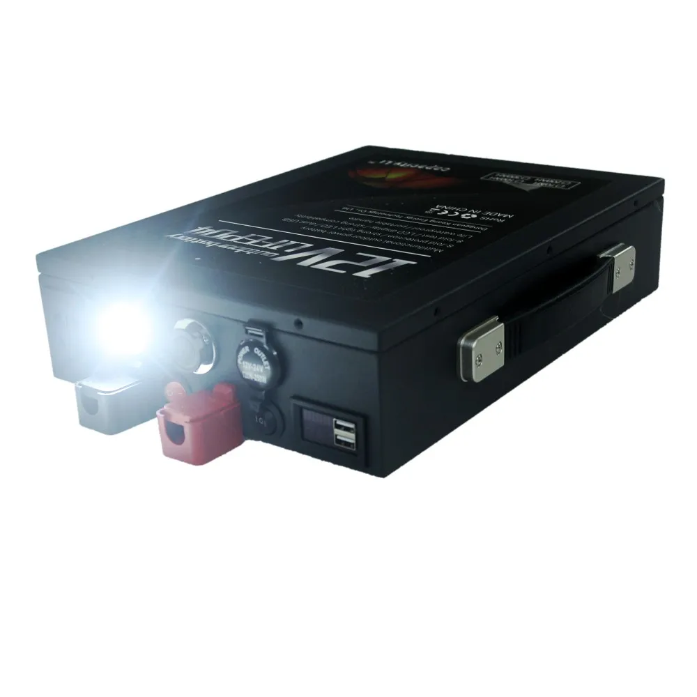 12V батарея lifepo4 100ah Перезаряжаемые литиевая с BMS и AC220V 300w б/у для приготовления пищи
