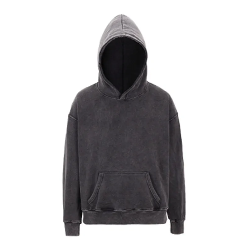 

Men Hoodies Autumn Water Wash Oversize Fleece Pullover Hooded Male Sweatshirts Gothic High Street Outwear Hip Hop Men Clothing