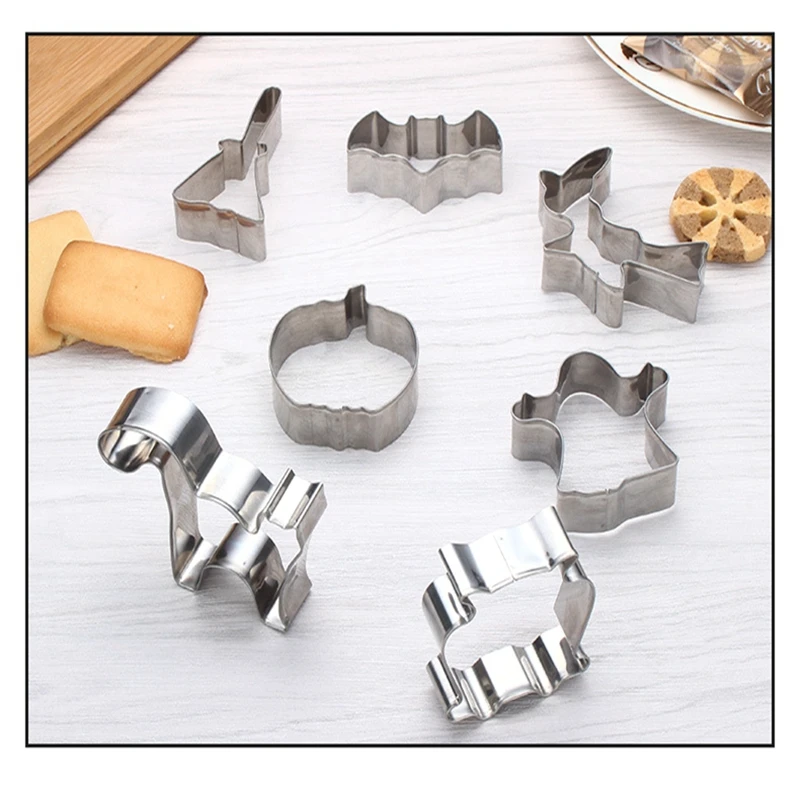 7 шт./компл. инструмент для выпечки на Хэллоуин Сова летучая мышь призрак тыква