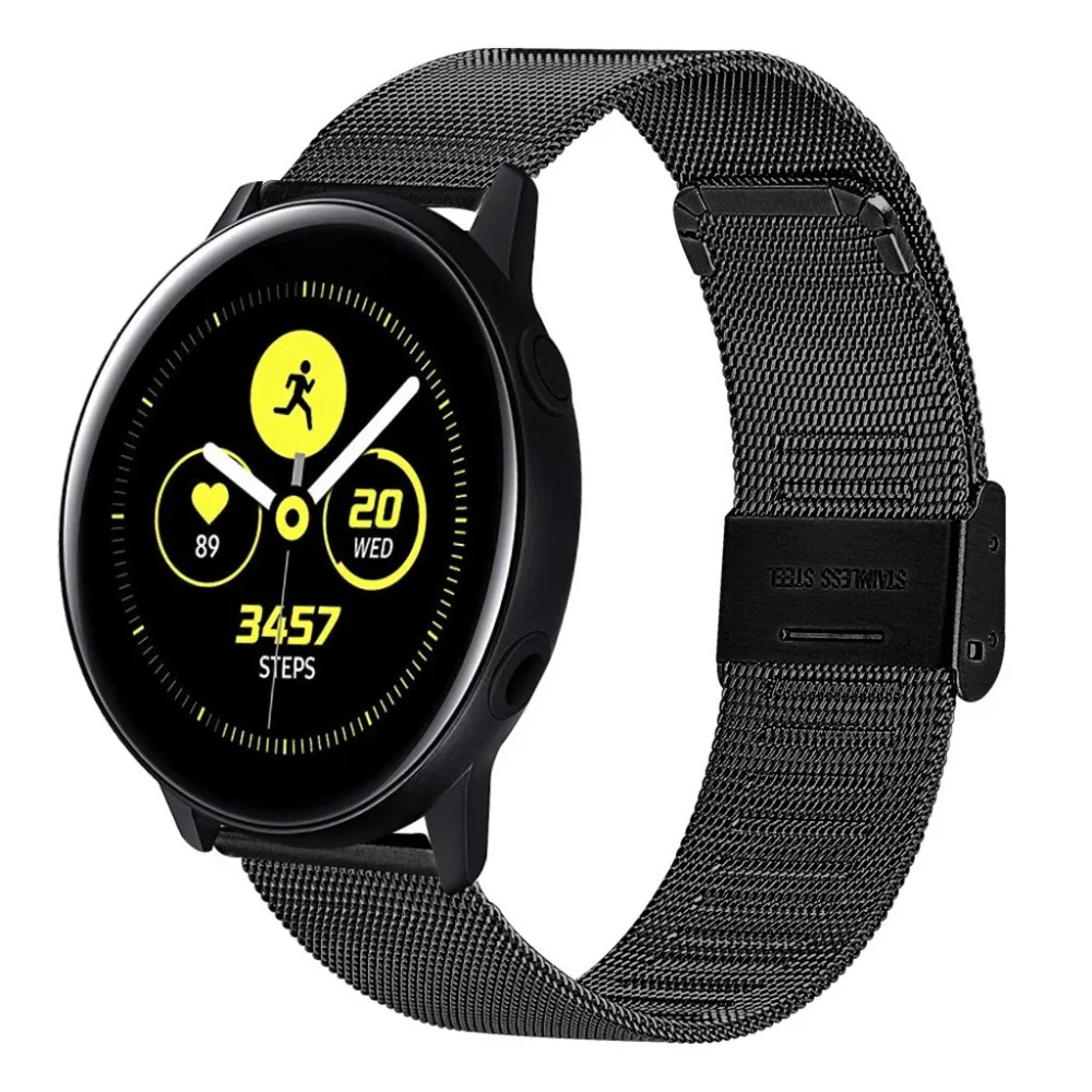 

NE For Samsung Galaxy Watch Active 2 44mm Strap Case Protector Film Stainless Steel Magnetic Bracelet For Active 40mm watch Case