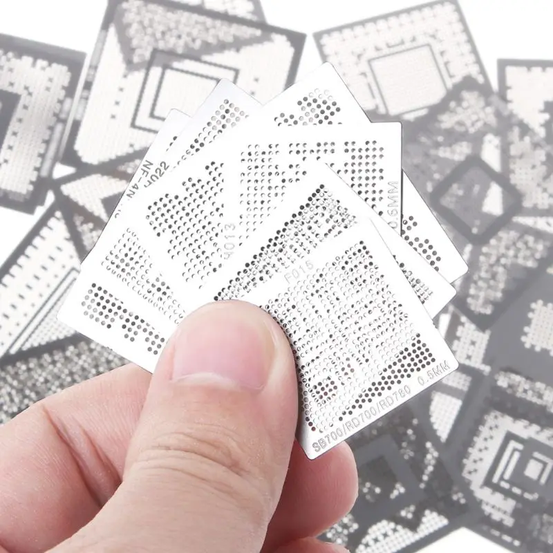 36Pcs/set Direct Heat Graphics Card Stencils Steel BGA Reballing Stencil for IN-TEL/for NVIDIA/for ATI Video Chips |