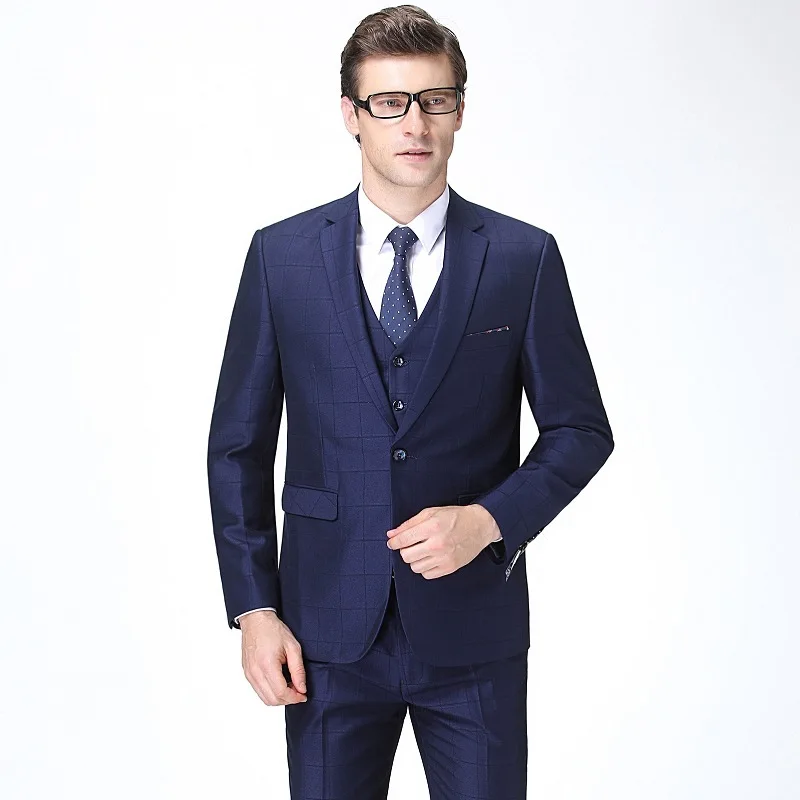 

Autumn and winter new men's suit Korean business slim waistcoat three piece suit youth fashion men's suit