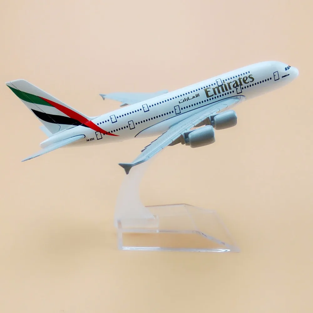 16 см Air Объединенные Арабские Эмираты A380 Airbus 380 Airways Airlines металлический сплав модель самолета литье под