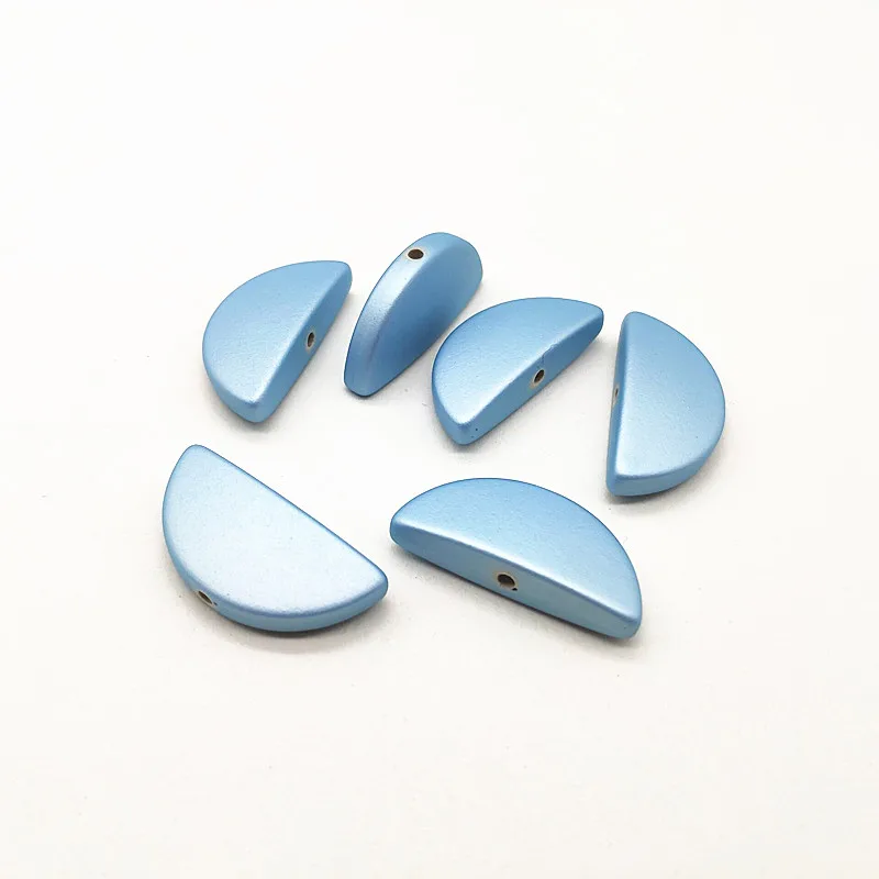 light blue Новое поступление! 30x14 мм 100 шт/партия резиновый матовый полукруг для сережек аксессуары ювелирное ожерелье детали для серег Изготовление DIY - Цвет: light blue