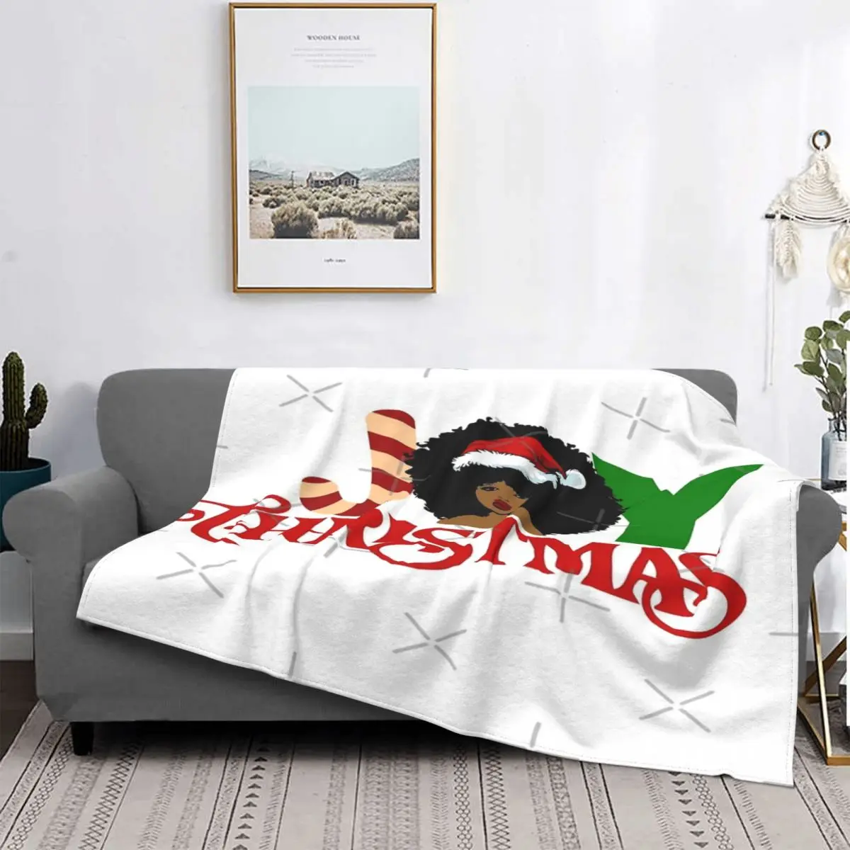 

Manta a cuadros para cama, toalla de playa, textil de lujo para el hogar, Feliz Navidad, Año Nuevo, 1 manta