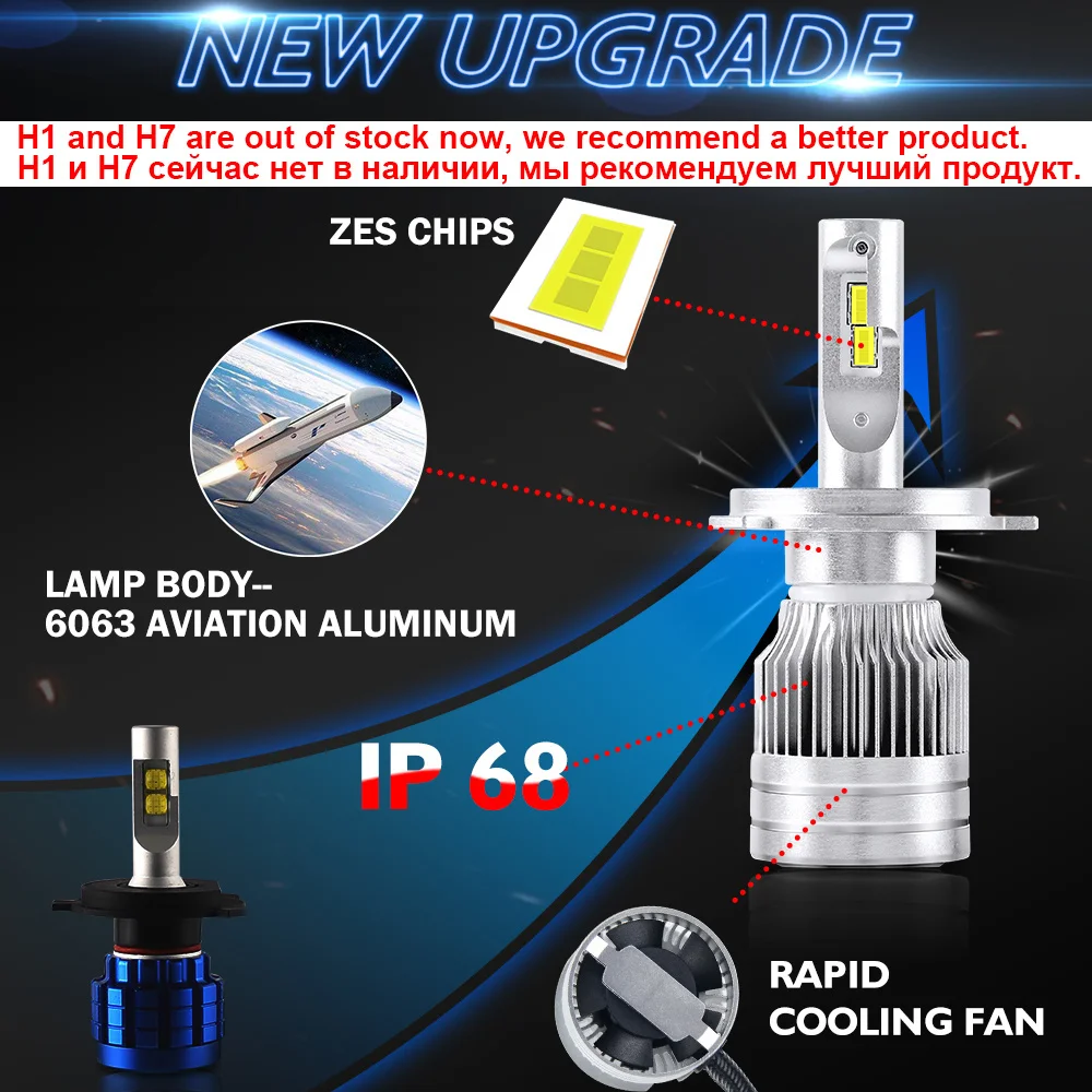 

BraveWay LED Lamp for Auto Headlights H4 H8 H9 H11 HB3 HB4 9005 9006 H7 LED H7 Canbus H11 LED Bulb for Car Light Bulb Automoveis