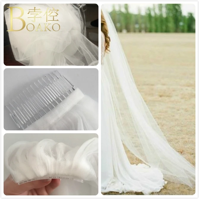 Однослойная свадебная фата 2 м для невесты с гребнем свадебные аксессуары вуаль de