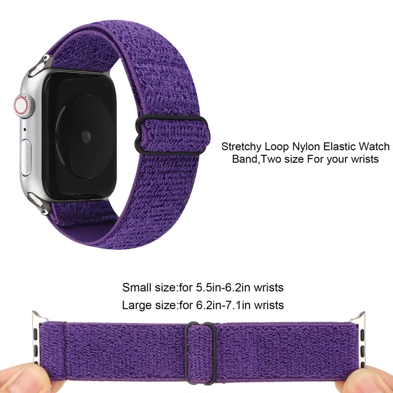 Эластичный нейлоновый ремешок для Apple Watch 6SE 38/40 мм 42/44 Iwatch 5/4/3 2 мужские и женские