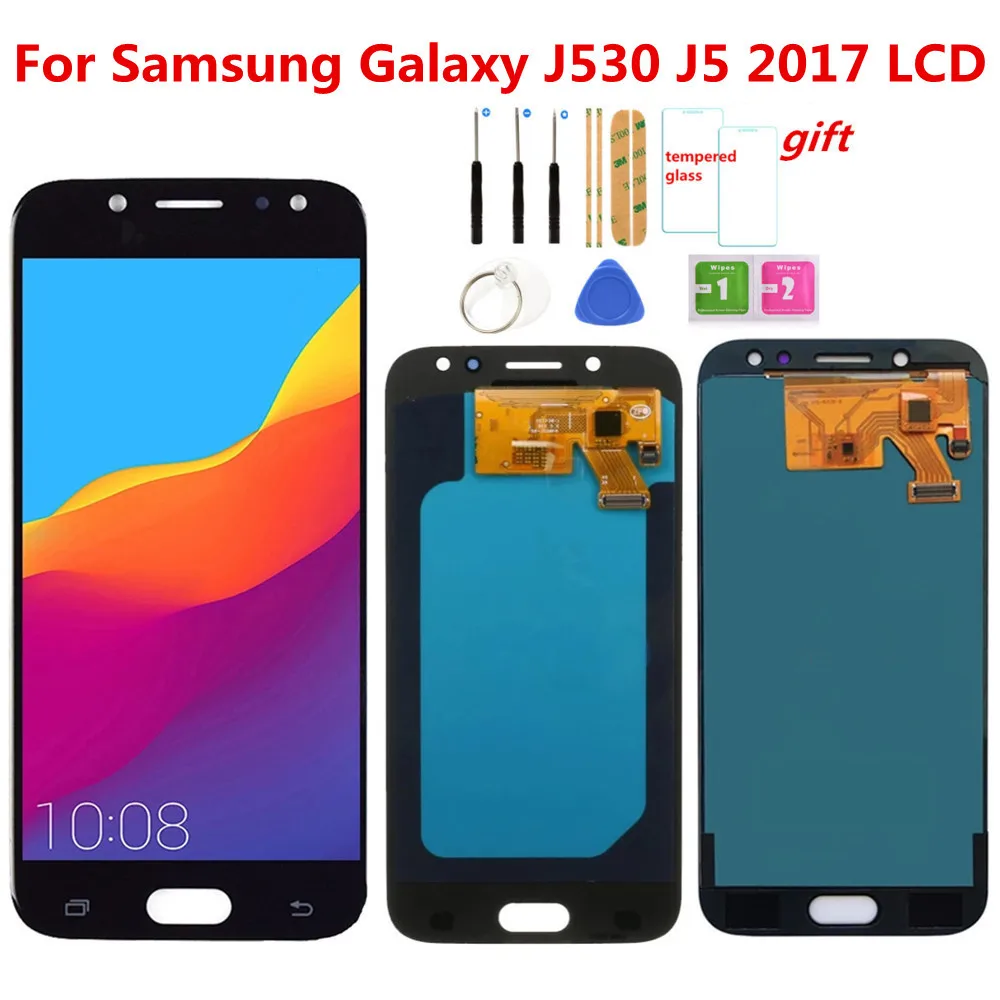 100% тестирование J530 ЖК дисплей для Samsung Galaxy J5 2017 с сенсорным экраном дигитайзер в