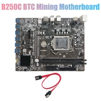 b250c btc mining motherboard 12xpcie to usb3 0 graphics card slot lga1151 supports ddr4 dimm ram computer motherboard