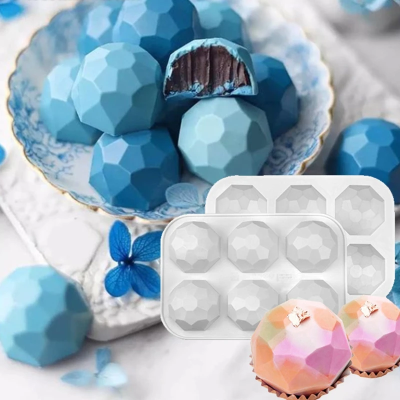 

Food-grade Silicone Sugarcraft Mould Environmentally Cake Decoration Halloween Gift Cute Heart Geometric Shape Pastry