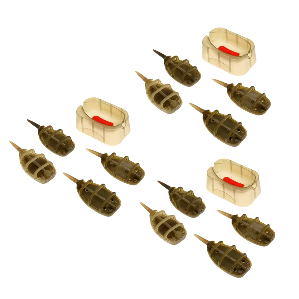 12 шт. кормушка для ловли карпа встроенный метод приманки корзина приманка