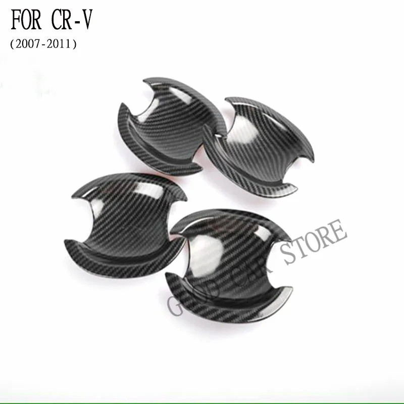 

Fit For the 2007-2011 Honda old CRV modification special door bowl decorative bright strip carbon fiber patch door handle