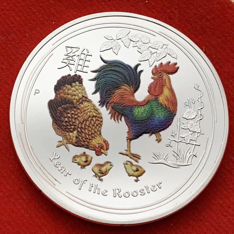 Australia Zodiac Animal Year of The Tiger &amp Snake Sheep Silver Plated Coin 1 Oz Painted Commemorative Medal Craft Collection | Дом и сад