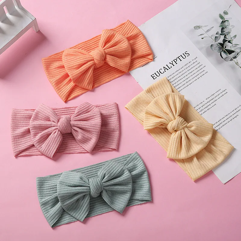

Bulk 16pc Baby Girl Headband Soft Ribbed Bow Baby Headwrap Hair Accessories