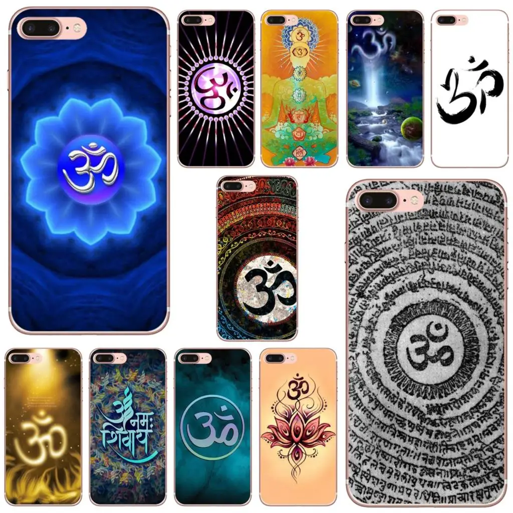 

For iPhone 10 11 12 13 Mini Pro 4S 5S SE 5C 6 6S 7 8 X XR XS Plus Max 2020 Soft TPU Covers Print Aum Om Symbol Yoga