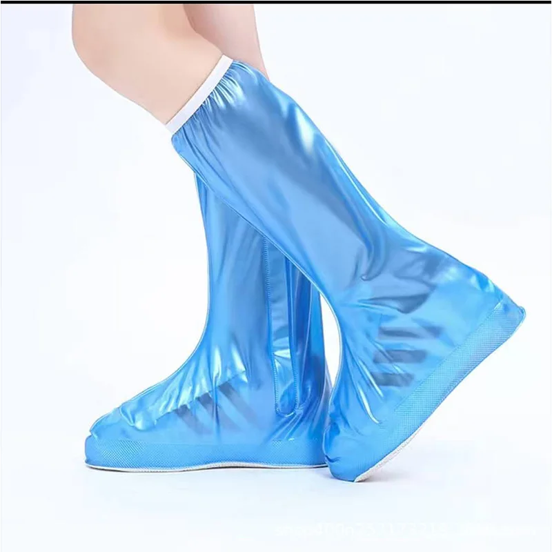 

Reusable Water Proof Shoe Cover Long Length Slip-resistant Zipper Rain Boots Overshoes Waterproof Rainy Days Useful Tools