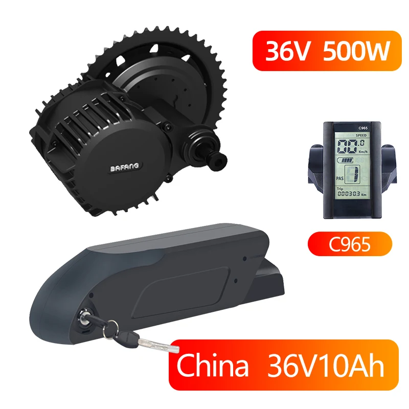Bafang BBS02B 36 в 500 Вт среднемоторный привод 8fun BBS02 велосипед электрический e велосипед конверсионный комплект центральный двигатель eBike часть eBike Середина - Цвет: C965 36V10Ah   China