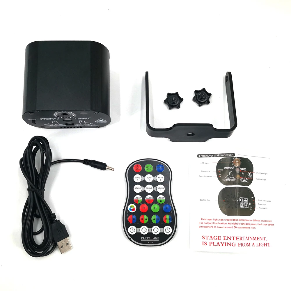 Led Disco Light Stage Lights Voice Control Music Laser Projector 60 Modes RGB Effect Lamp For Party Show with Controller | Освещение