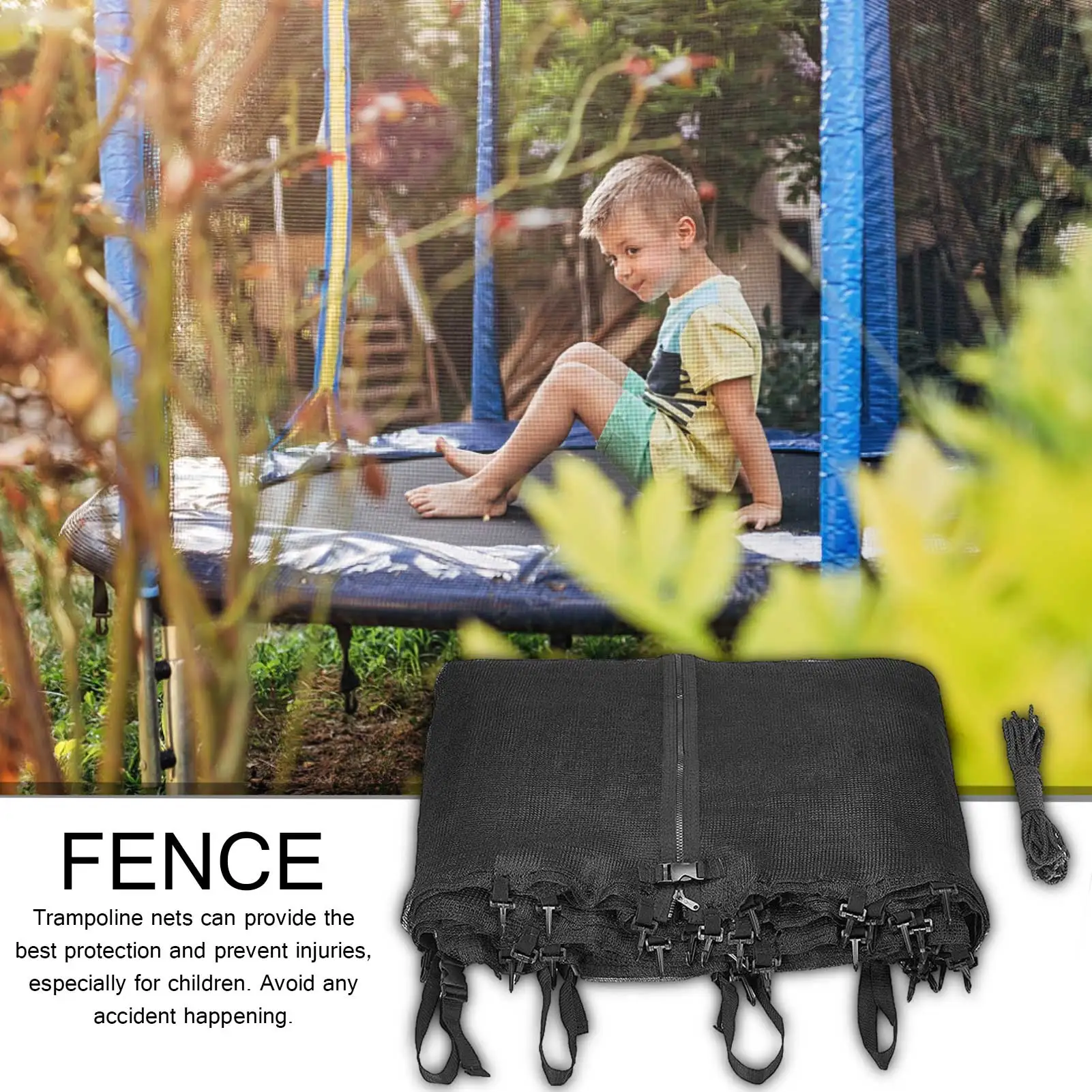 Защитная сетка для батута противоударный нейлоновый батут пружинный открытый