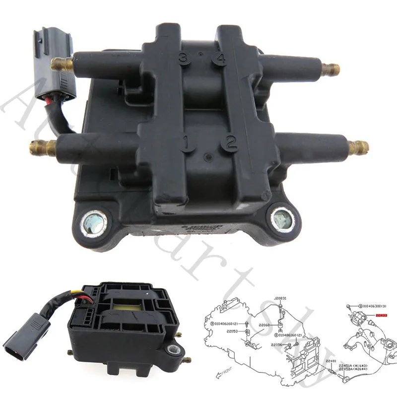 Высокое качество катушка зажигания 22433-AA430 22433AA430 для Subaru Impreza Forester Legacy 2.0L turbo FH0161 FHO161 12 В