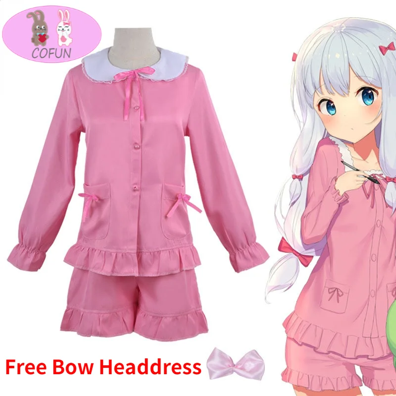 

COFUN Anime Eromanga Sensei Cosplay Costumes Sagiri Izumi Cosplay Costume Pink Kawaii Pajamas Halloween Party Women Costume