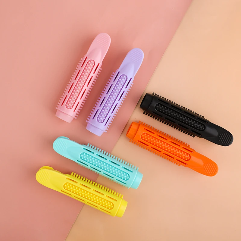 

6pcs/set Portable Air Bangs Hair Roller DIY Fluffy Styling Curlers Clip Clamps Multi Candy Color Curling Rods Hairdressing 1554