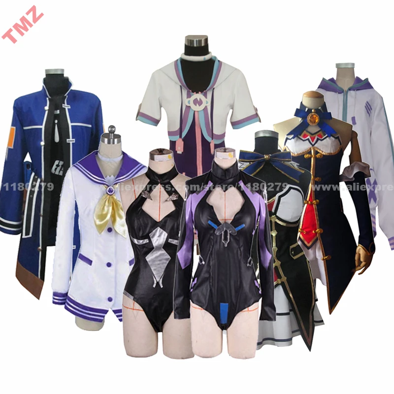 Neptunia Если Mk2 больших размеров Нептун Noire Uni цвета: черный фиолетовый топ белого