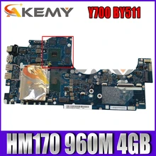 5B20L80400 For Lenovo Y700 BY511 NM-A541 With i7-6700HQ Y700-17ISK Laptop Motherboard CPU 2.6Ghz HM170 GTX 960M 4GB DDR4