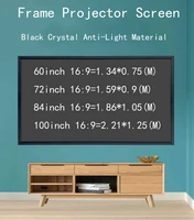 thinyou 60inch 72inch 84inch 100inch169 wall mounted picture frame black crystal anti light material 1cm frame projector screen