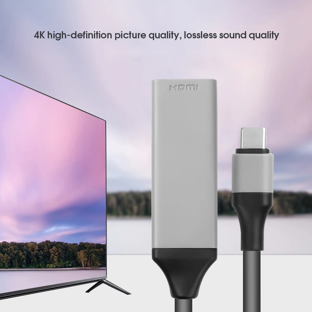 Адаптер 4K с USB 3 1 на HDMI-совместимый адаптер Type C штырь-гнездо кабельный конвертер