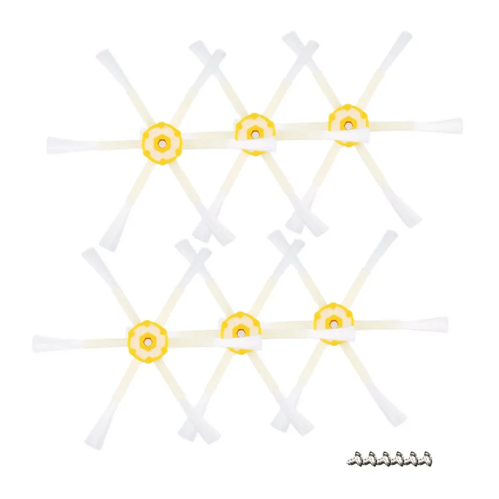 2 шт. 6 Вооруженные боковая щетка для подметания аксессуары робота-пылесоса