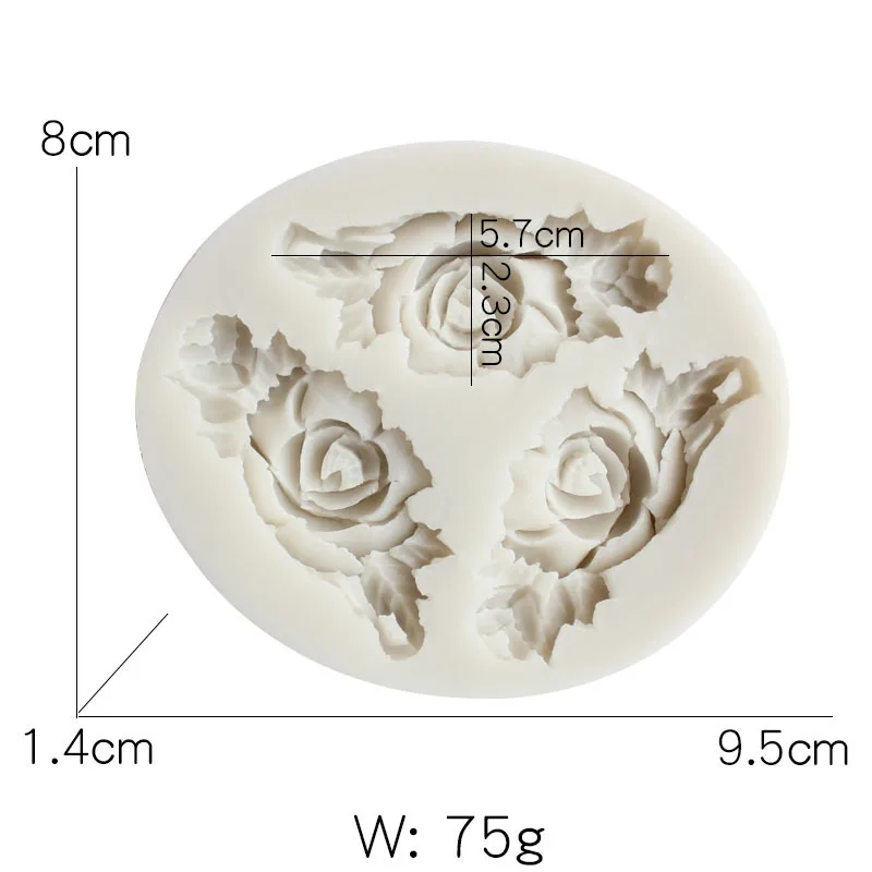 Трехмерная силиконовая форма в форме сердца роза гвоздика шоколадная для мыла