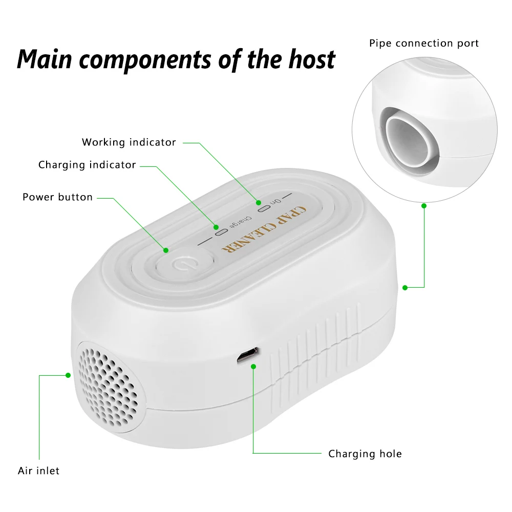 Портативный очиститель CPAP, озоновый вентилятор, дезинфектор, помощь для сна, воздухоочиститель, респиратор, машина для дезинфекции, забота о здоровье