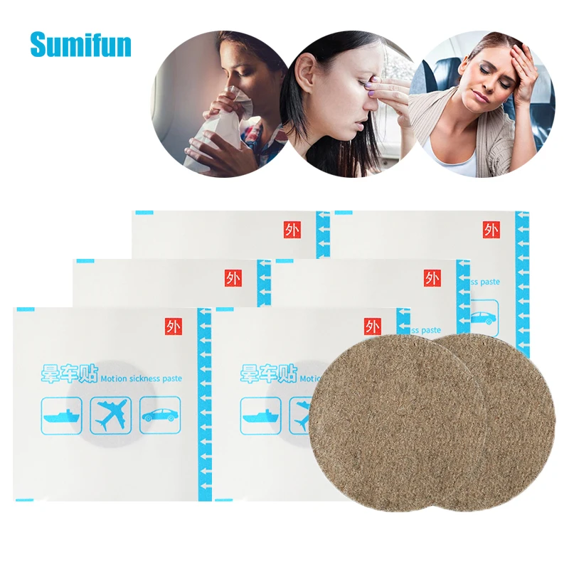 

6pcs Motion Sickness Plaster Pain Patch Anti Seasickness Headache Relief Mint Refreshing Stickers For Travel Nausea