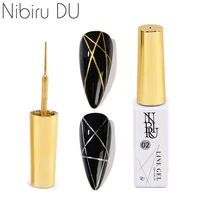 gold nail art line gel nail polish phototherapy gel for diy painting hook line manicure beginners nail supplies for professional
