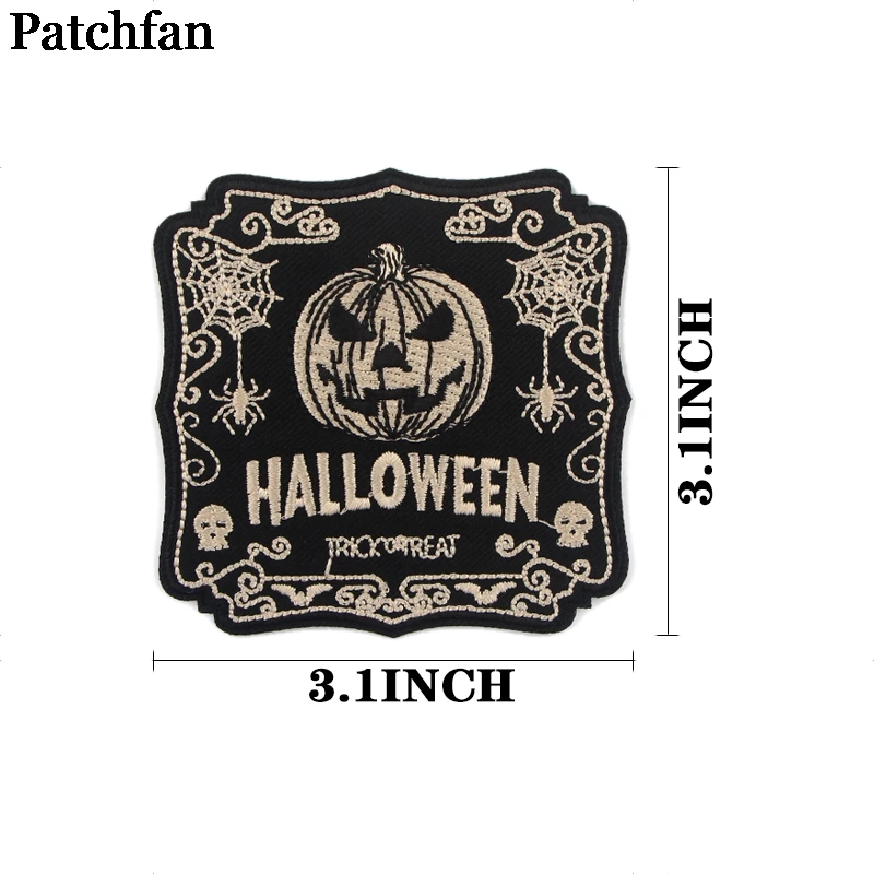 Patchfan Haloween утюжок на заплатках для одежды вышитые аксессуары для лоскутного шитья мультфильм аниме индивидуальные нашивки оптом A2273