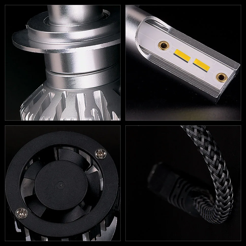 Hilpow H4 LED H7 H11 H8 HB4 H1 H3 HB3 автомобильные лампы для фар машины 72 Вт 10000LM автостайлинг 3000