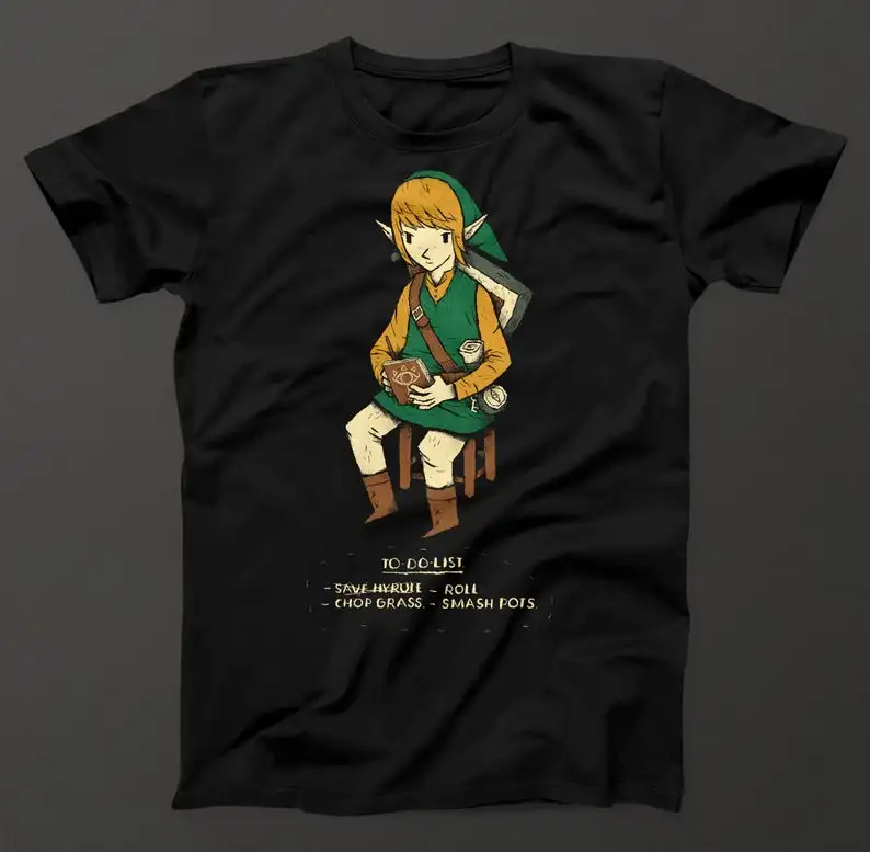 Zelda to do list футболка "ЛИНК"/рубашка link/коллекционные игрушки футболка/ocarina time n64