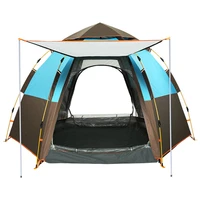tent outdoor 3 4 person family fully automatic multi person double layer rainproof sunscreen leisure camping