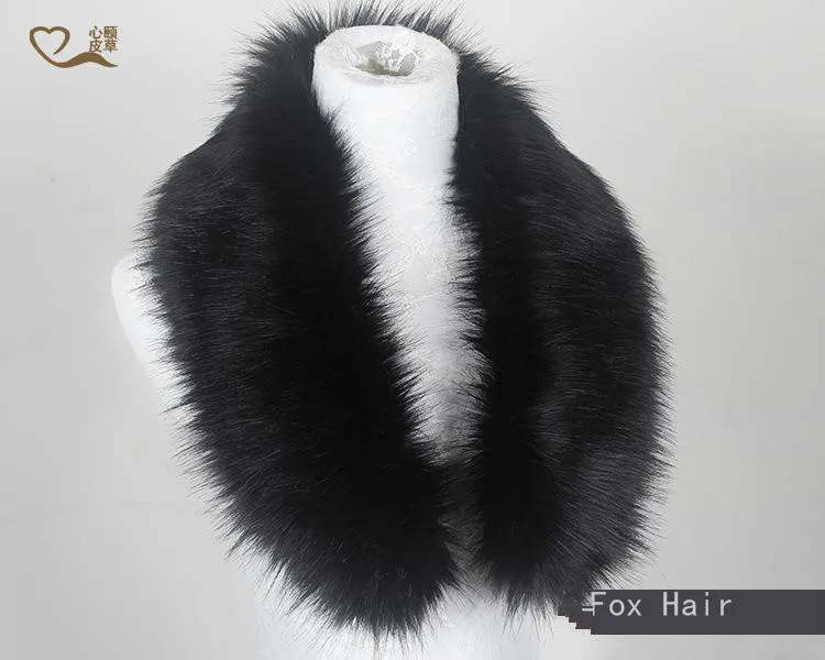 Шарф из кожи и меха имитирующий енота лисы милый зимний шарф для волос Джокер