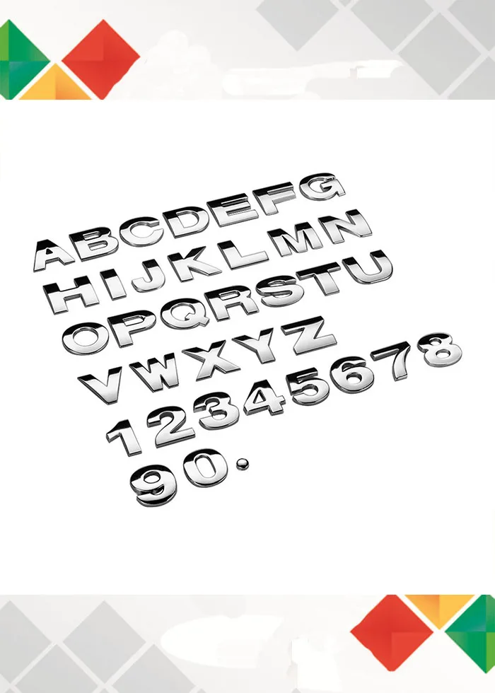 Наклейки для автомобиля UYNM SDIY 3D металлический корпус наклейка буквы Стикеры